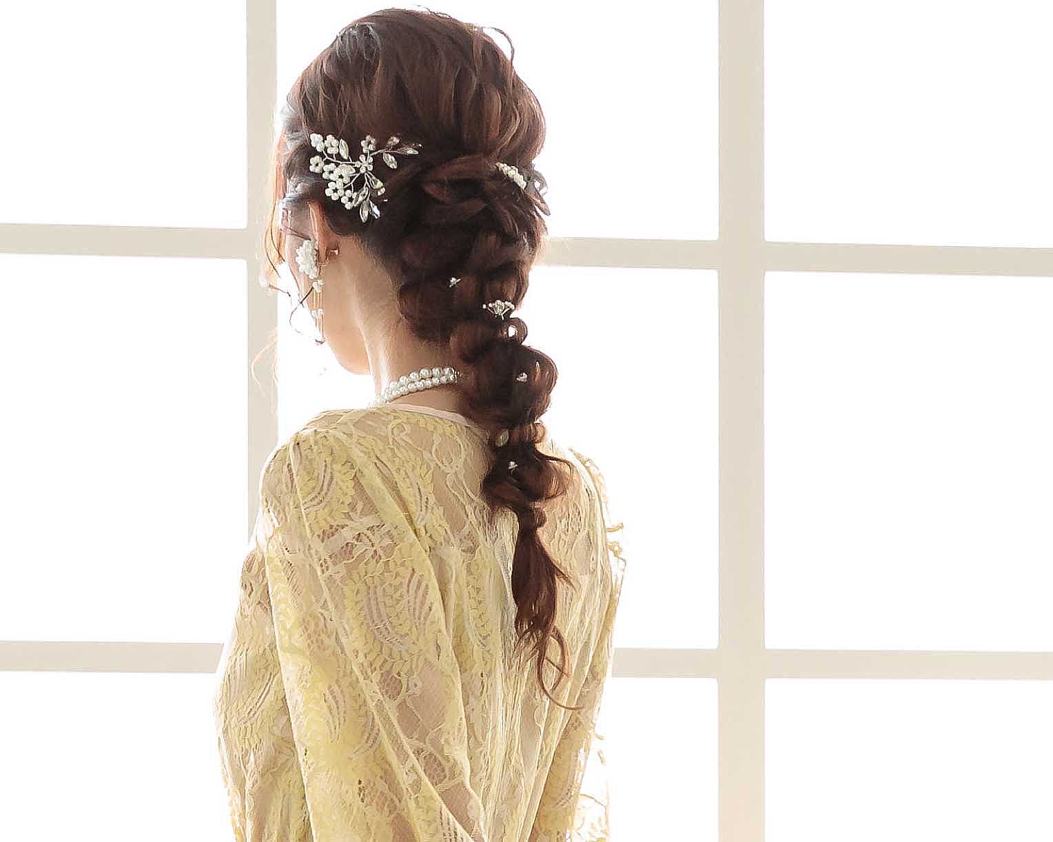 結婚式 ヘアアクセサリー バレッタ かわいい ヘアピン おしゃれ 人気 韓国 ランキング ゴールド 二次会 謝恩会 パーティー ヘアアクセ ヘッドドレス