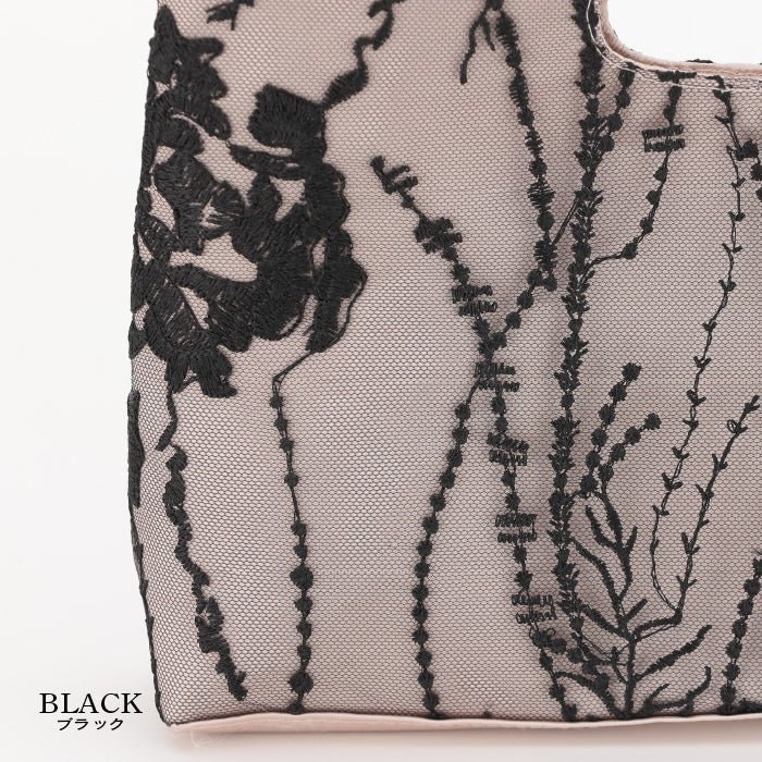 刺繍レースハンドバッグ 101056