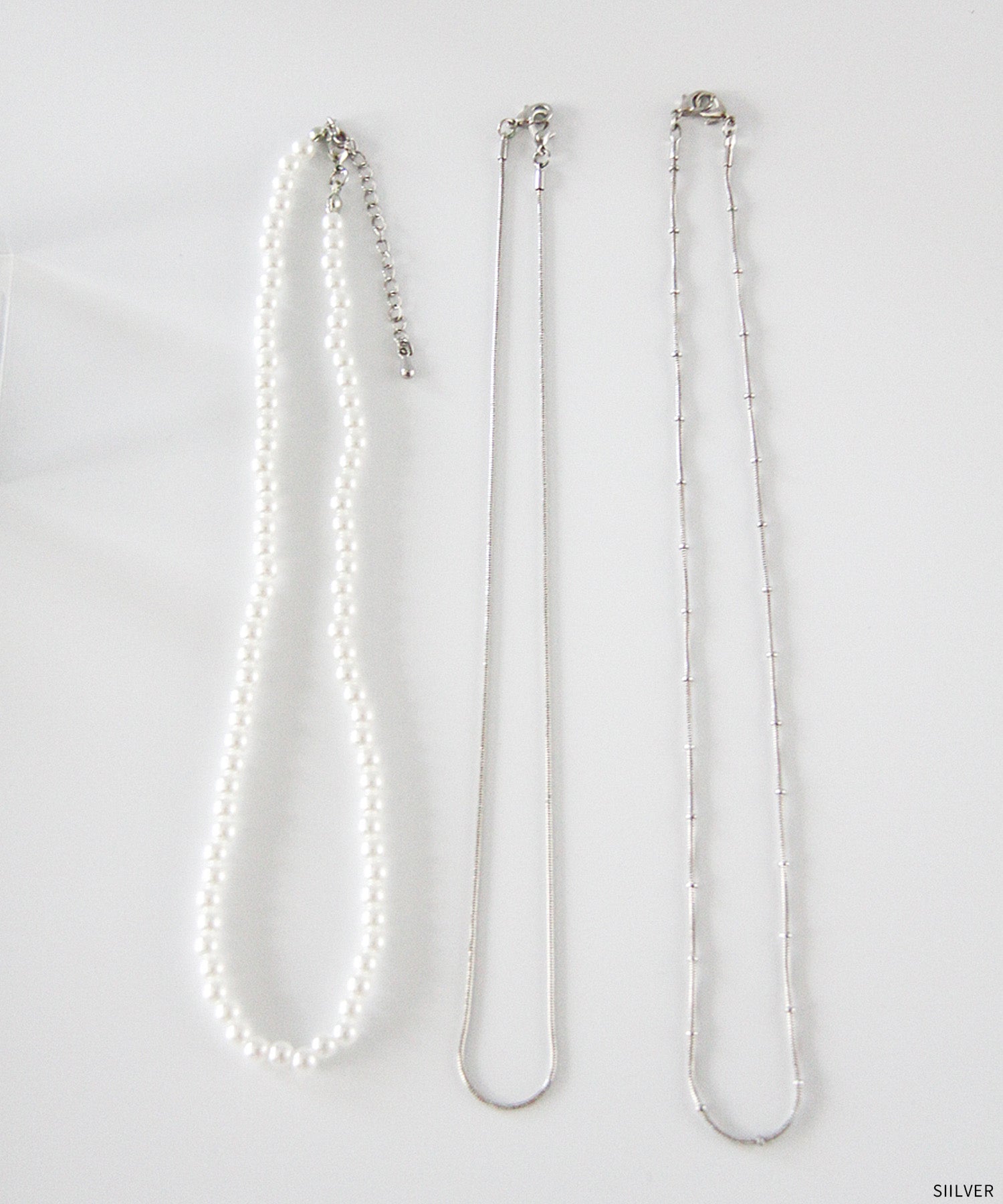 3本セットネックレス パール チェーン 10196