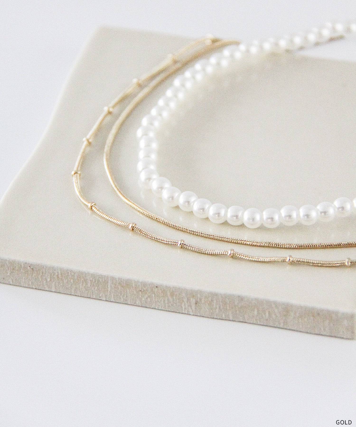 3本セットネックレス パール チェーン 10196