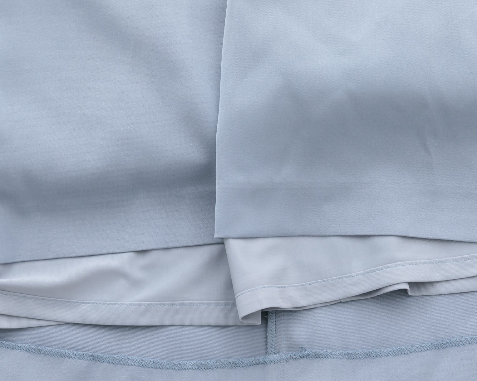 バックリボンピンタックドレス 105025ダスティブルー