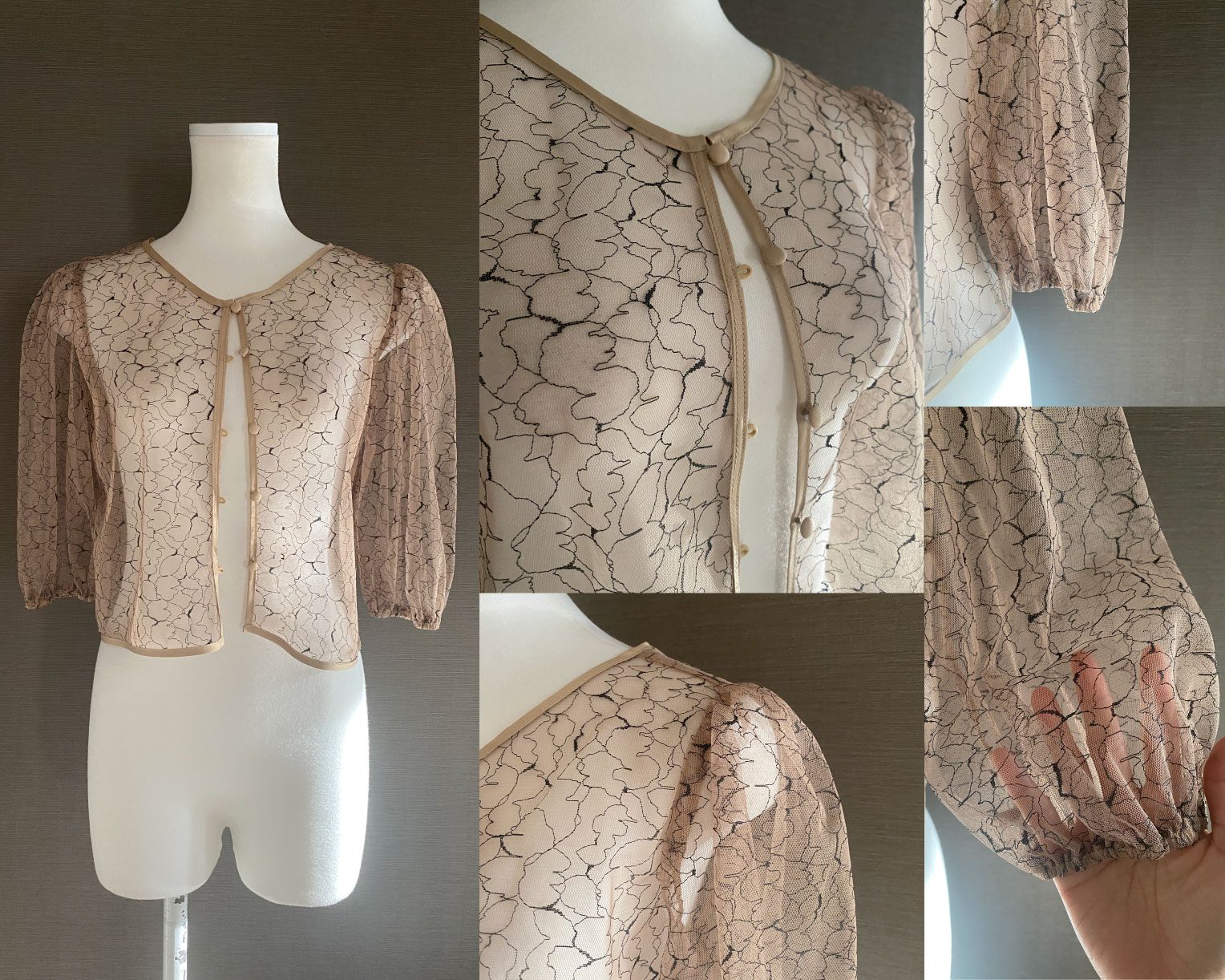 【S~L】レースボレロ付き2WAYドレス 105027ベージュ