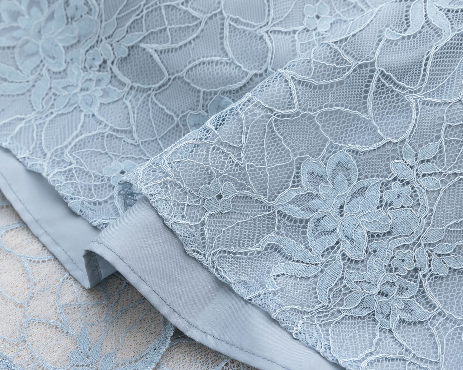 【S~4L】バックリボンシャーリングレース2WAYドレス 105029パープル