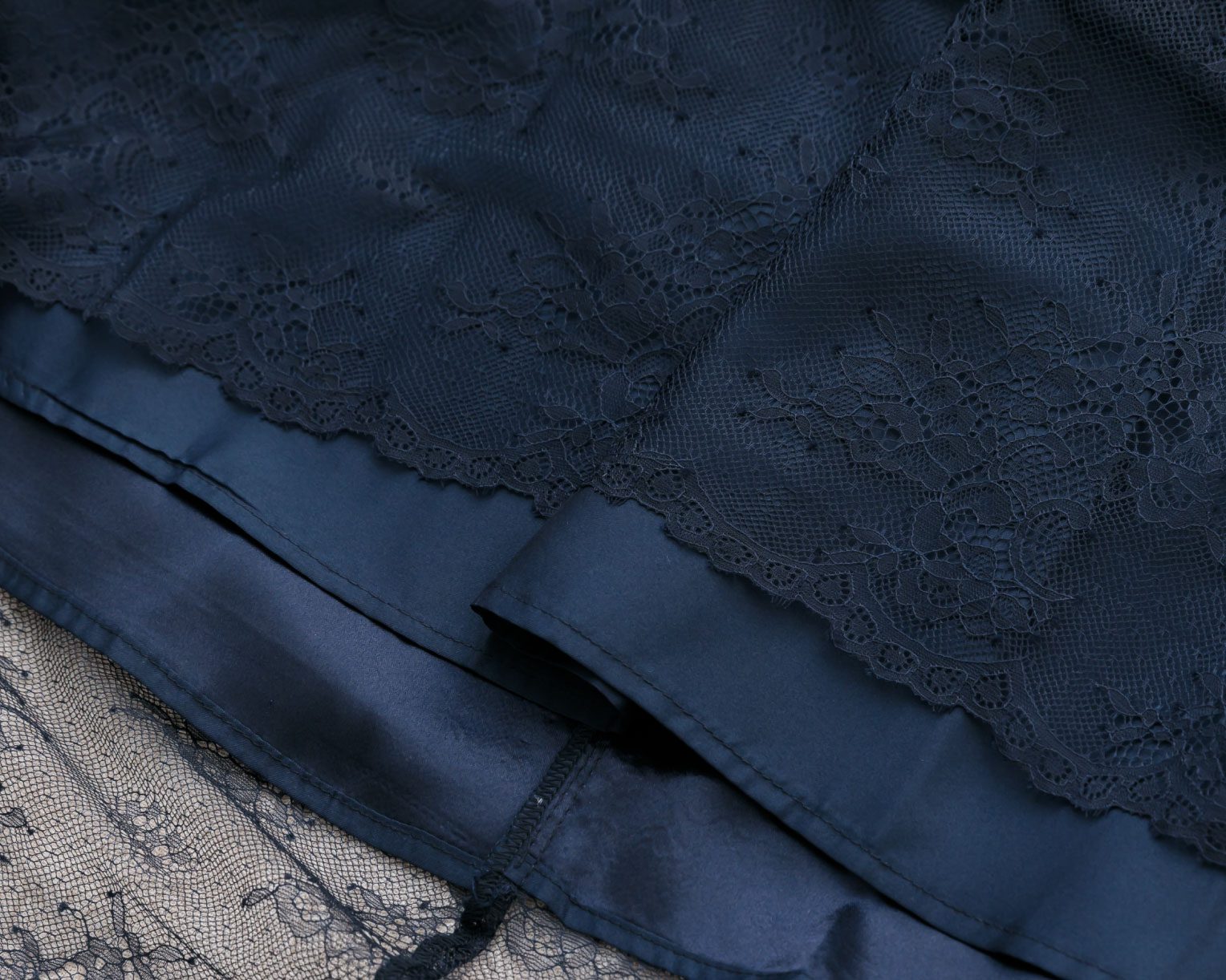 【S~4L】襟付き総レース2WAYドレス 105030ブラウン