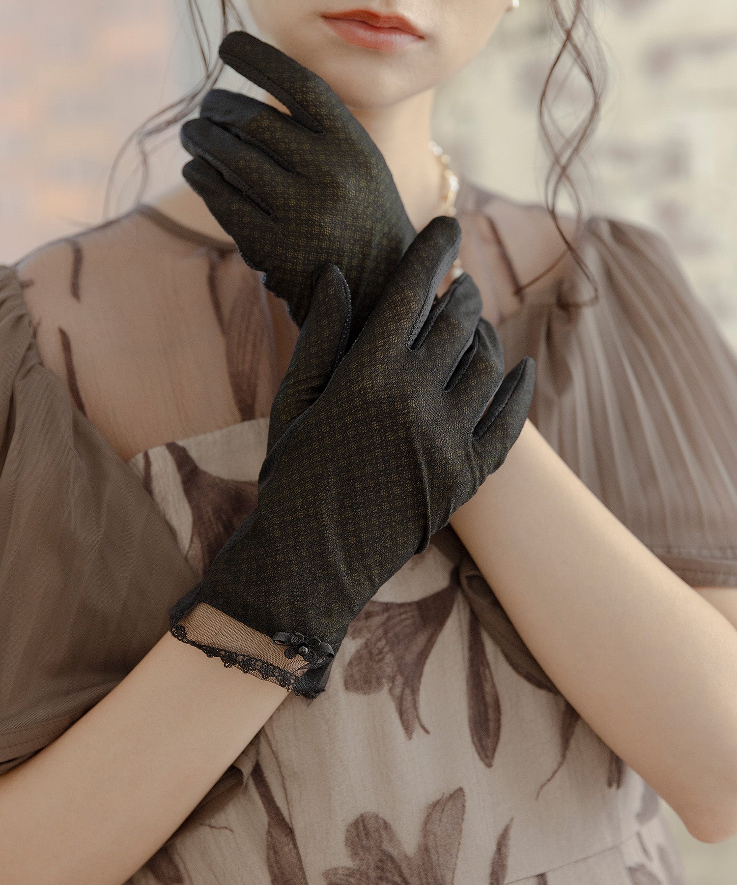 【タッチパネル対応 】 レースグローブ 16051