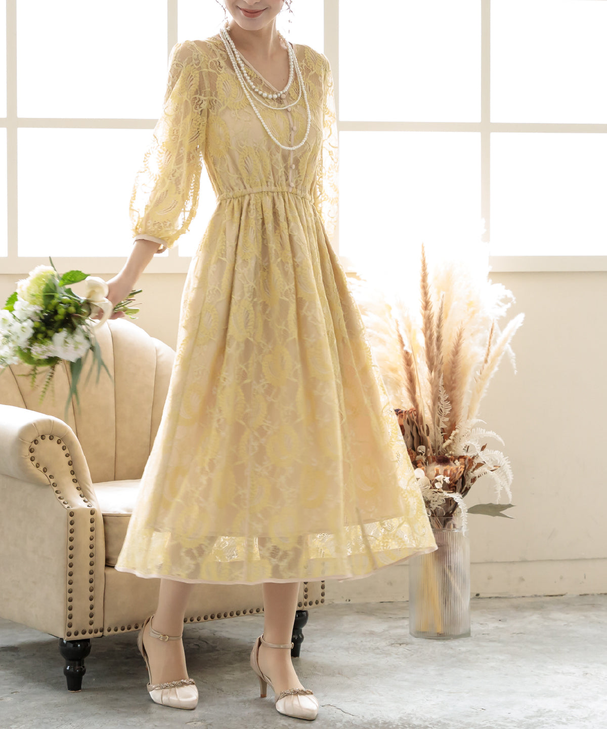 袖あり 二次会 パーティードレス 結婚式 ママコーデ レース 袖つき 大きいサイズ 大きいサイズ おしゃれ かわいい 人気 最新 楽ちん