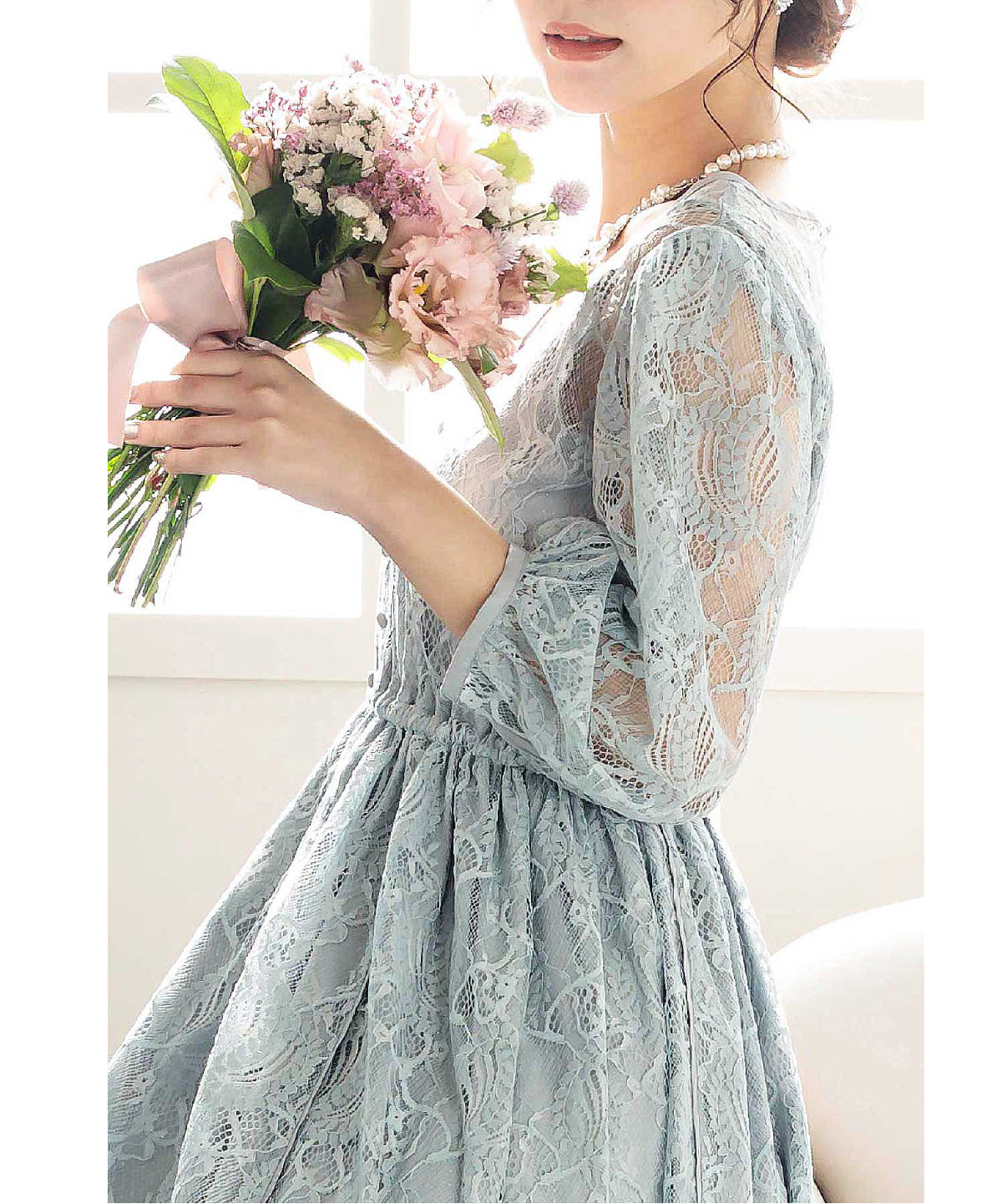 袖あり 二次会 パーティードレス 結婚式 ママコーデ レース 袖つき 大きいサイズ 大きいサイズ おしゃれ かわいい 人気 最新 楽ちん