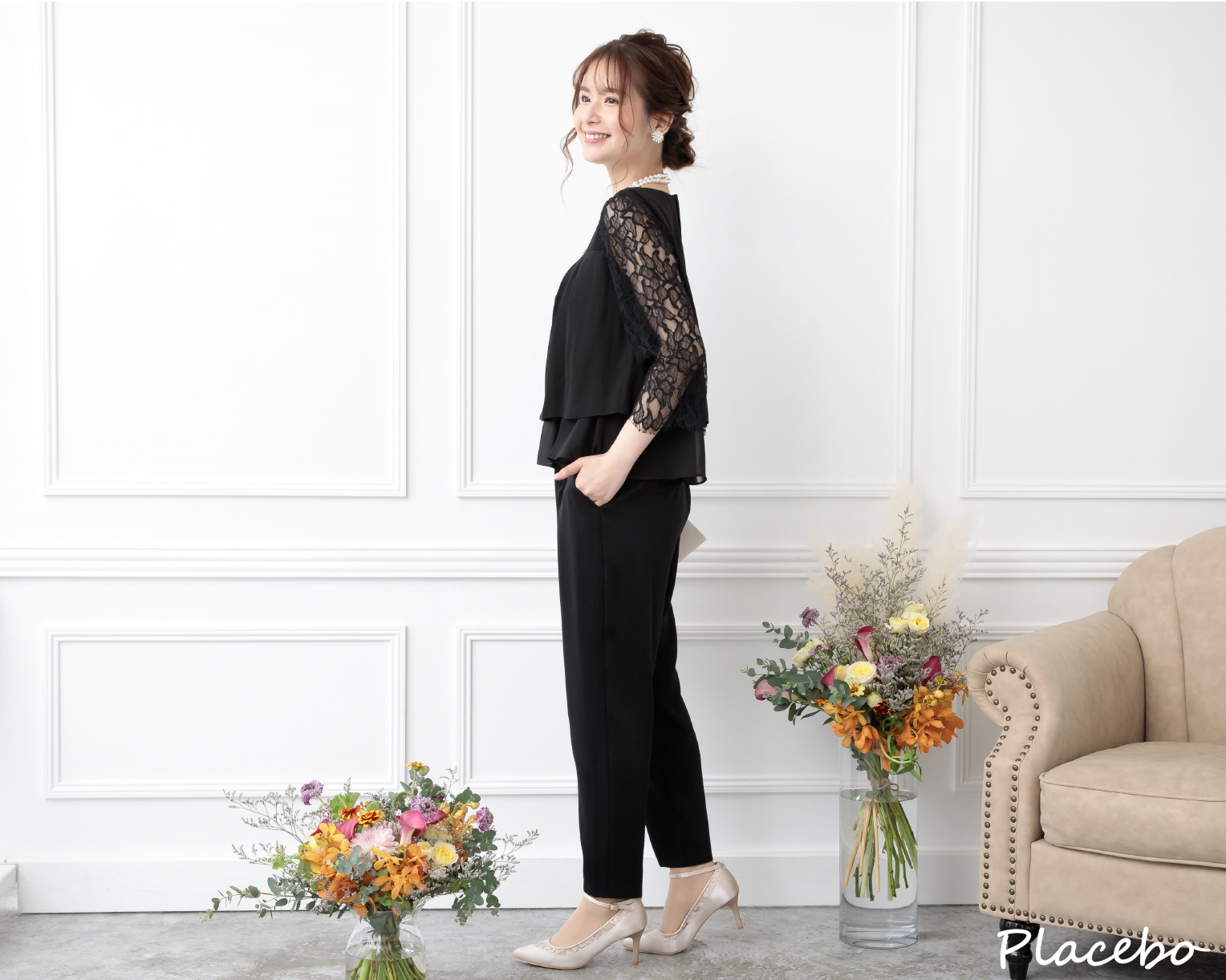 結婚式 パンツドレス セットアップ おしゃれ 人気 かわいい ドレスママコーデ 二次会 参観日 入学式 卒業式