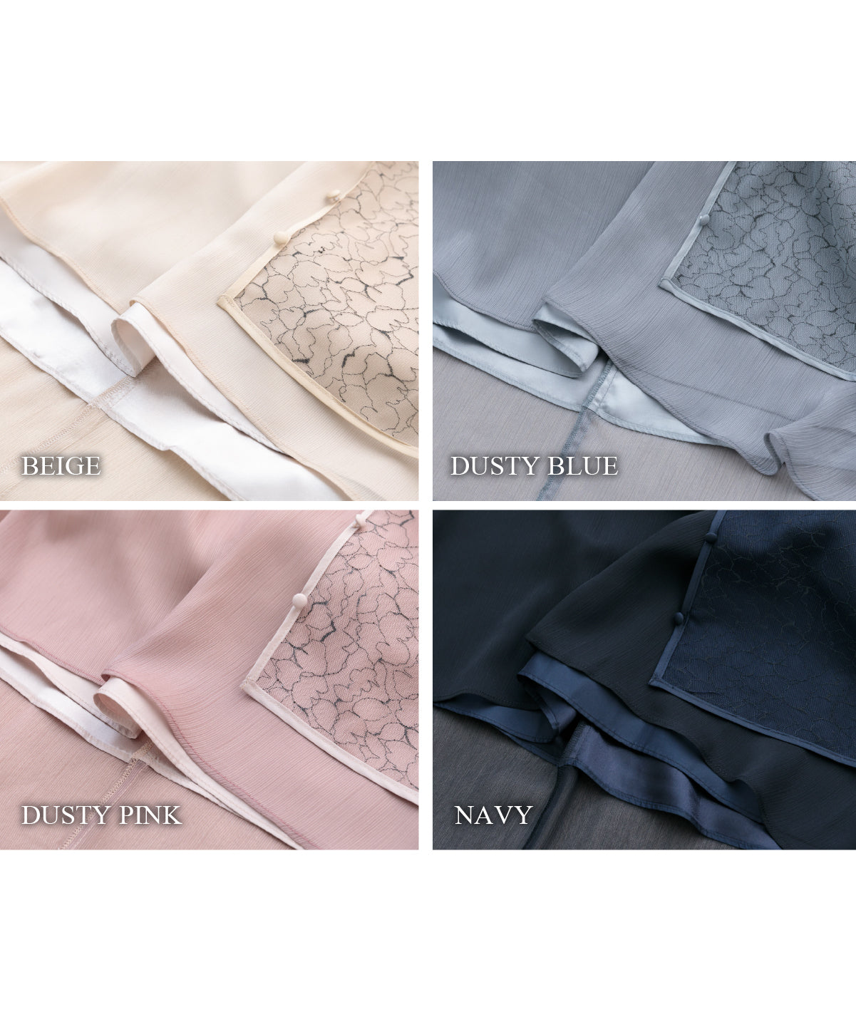 【S~4L】レースボレロ付き2WAYドレス 105027ネイビー