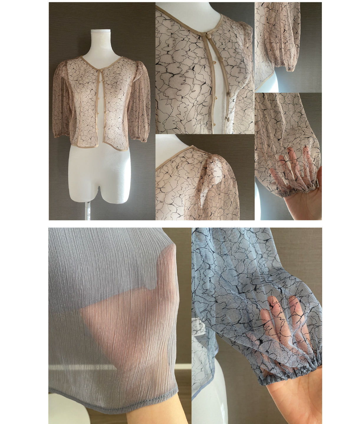 【S~4L】レースボレロ付き2WAYドレス 105027ダスティピンク
