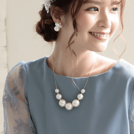 おしゃれ ネックレス かわいい 結婚式 人気 トレンド 二次会 華奢 ゴールド 韓国 インスタグラマー 最新 パール