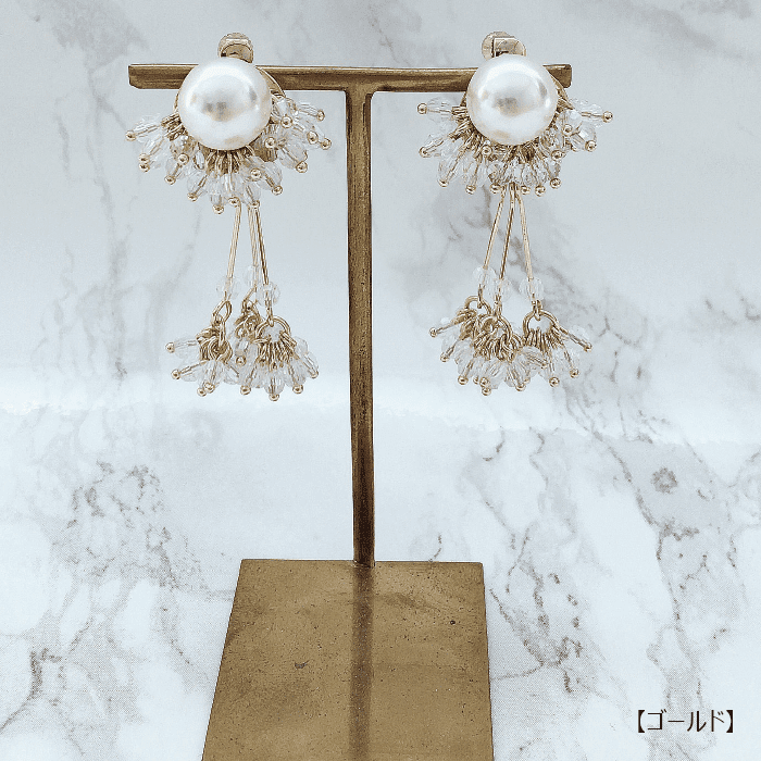 結婚式 おしゃれ ピアス イヤリング 人気 トレンド 韓国 ビジュー パール 二次会 インスタグラマー ゴールド アクセサリー