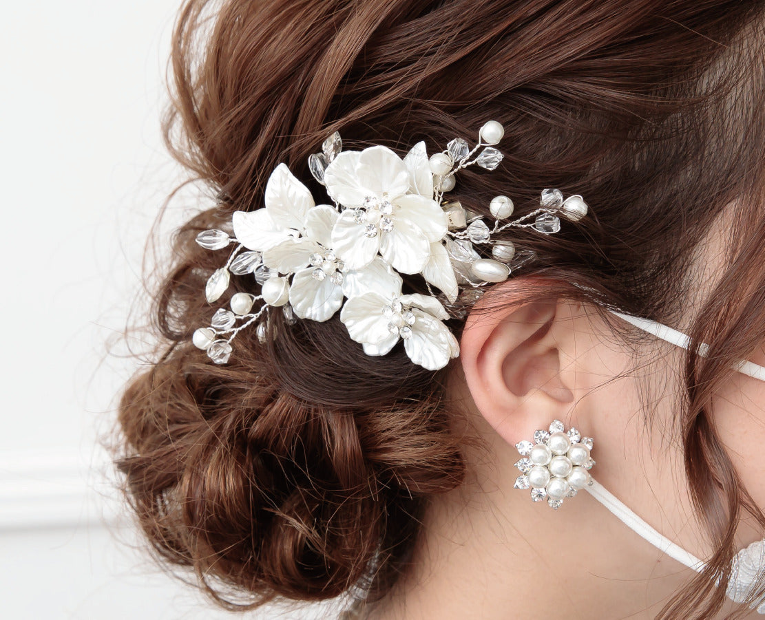 結婚式 ヘアアクセサリー バレッタ かわいい ヘアピン おしゃれ 人気 韓国 ランキング ゴールド 二次会 謝恩会 パーティー ヘアアクセ ヘッドドレス
