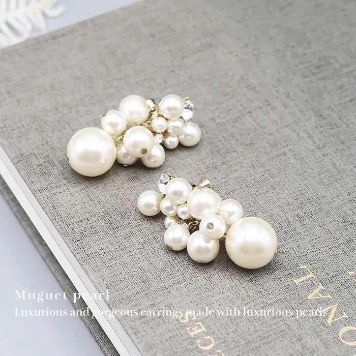 結婚式 おしゃれ ピアス イヤリング 人気 トレンド 韓国 ビジュー パール 二次会 インスタグラマー ゴールド アクセサリー