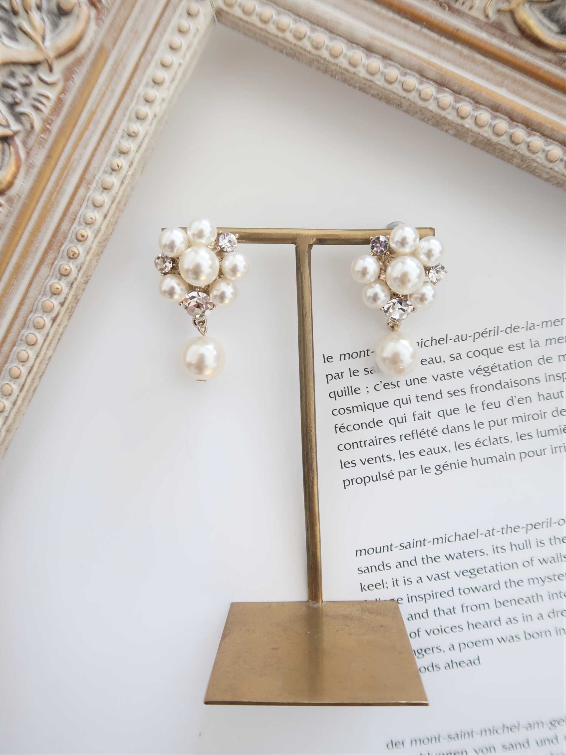 結婚式 おしゃれ ピアス イヤリング 人気 トレンド 韓国 ビジュー パール 二次会 インスタグラマー ゴールド アクセサリー