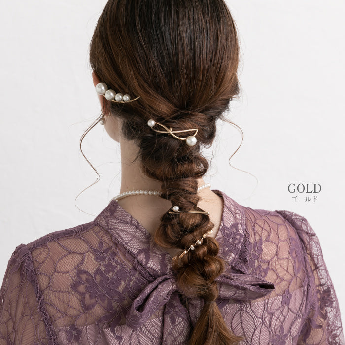 結婚式 ヘアアクセサリー バレッタ かわいい ヘアピン おしゃれ 人気 韓国 ランキング ゴールド 二次会 謝恩会 パーティー ヘアアクセ ヘッドドレス