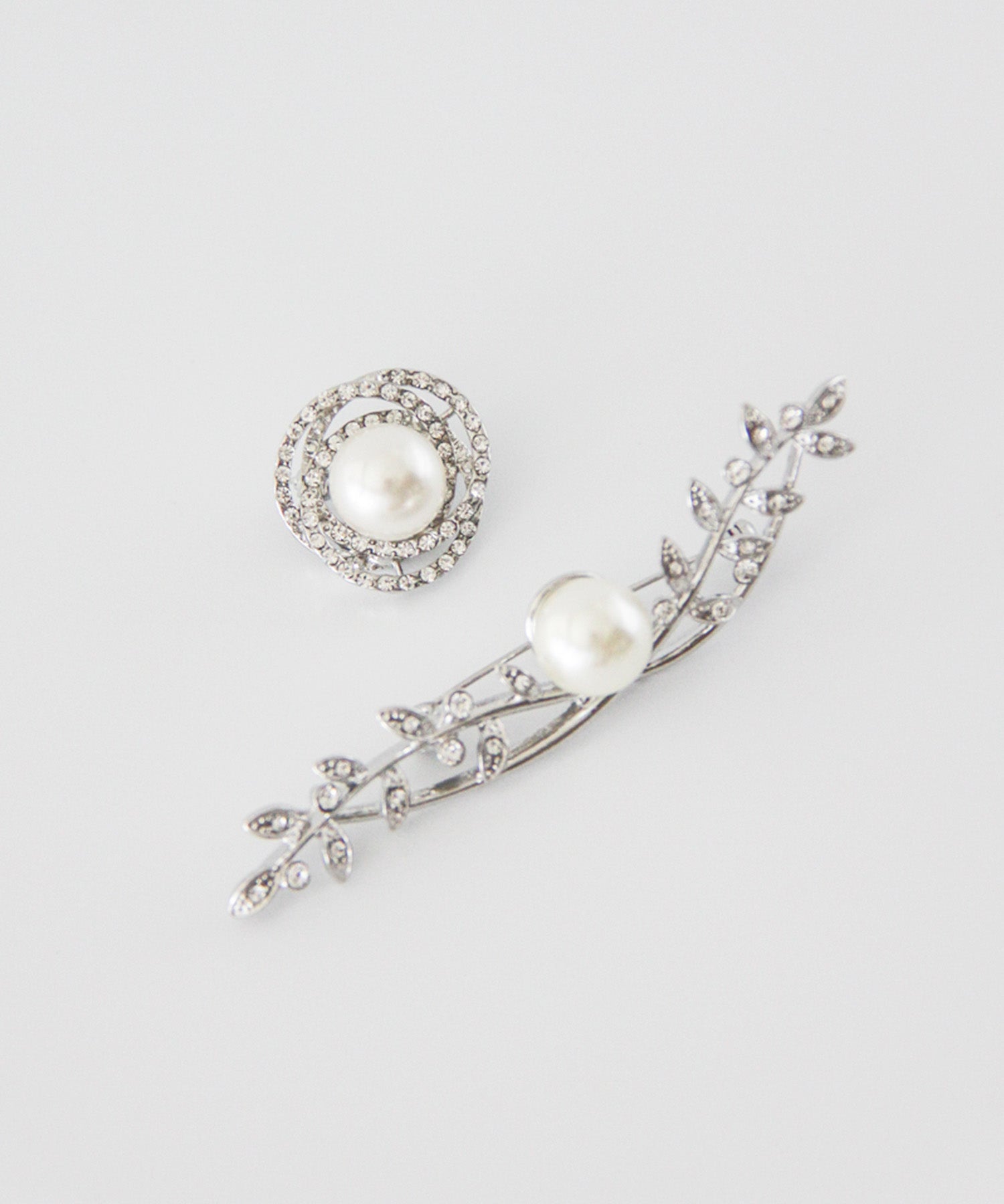 ブローチ2点セット(リーフパール) 56047