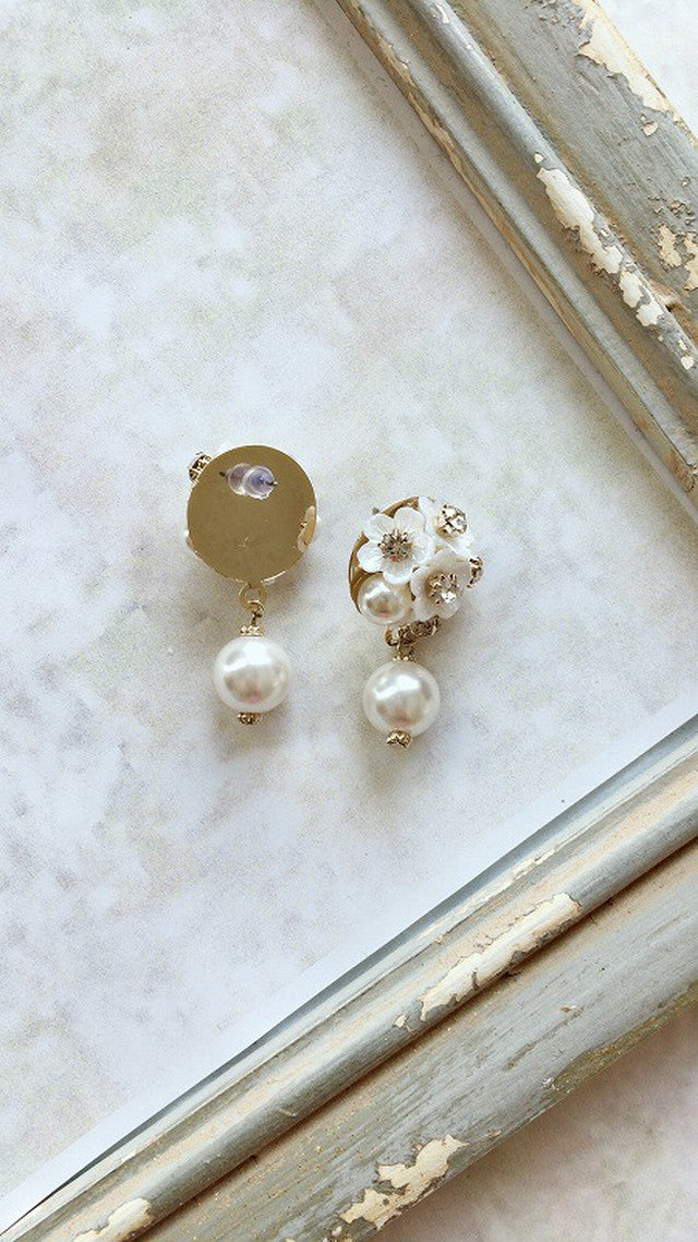 結婚式 おしゃれ ピアス イヤリング 人気 トレンド 韓国 ビジュー パール 二次会 インスタグラマー ゴールド アクセサリー
