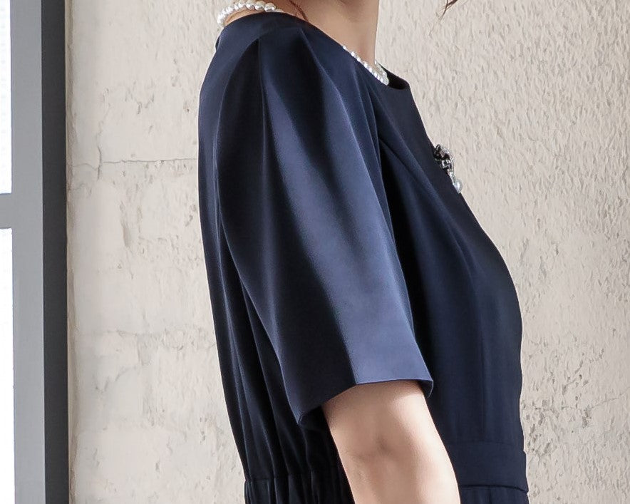 ポケット付き袖スリットマルチドレス 105024ベージュ