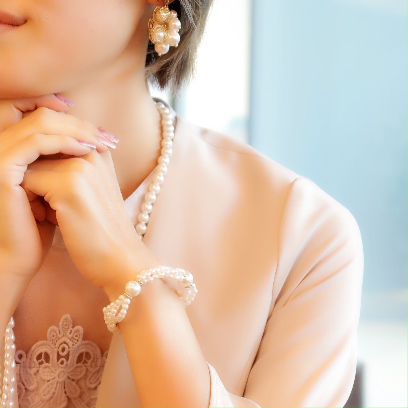 おしゃれ かわいい ブレスレット 結婚式 二次会 韓国 ランキング 華奢 ゴールド パール