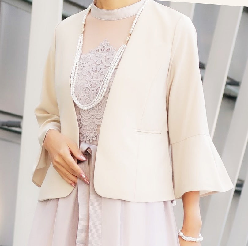 おしゃれ 人気 かわいい 結婚式 ジャケット ボレロ ショール ドレス お呼ばれ 二次会 謝恩会 お見合い 伸縮性 動きやすい ショールカラー ボレロ 二次会 お見合い 通勤コーデ セレモニー ママ 母 式