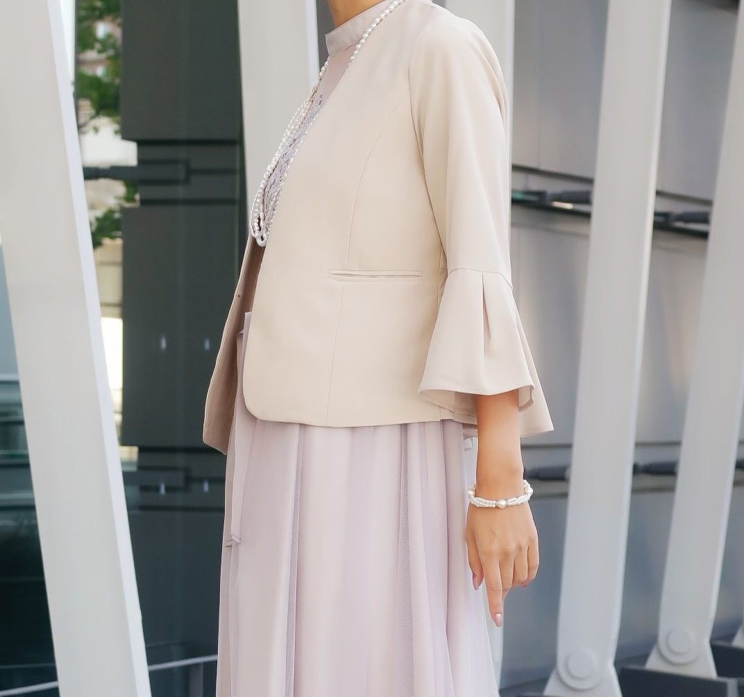 おしゃれ 人気 かわいい 結婚式 ジャケット ボレロ ショール ドレス お呼ばれ 二次会 謝恩会 お見合い 伸縮性 動きやすい ショールカラー ボレロ 二次会 お見合い 通勤コーデ セレモニー ママ 母 式