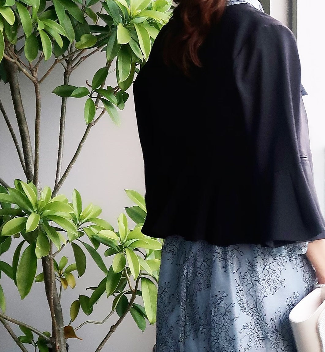 おしゃれ 人気 かわいい 結婚式 ジャケット ボレロ ショール ドレス お呼ばれ 二次会 謝恩会 お見合い 伸縮性 動きやすい ショールカラー ボレロ 二次会 お見合い 通勤コーデ セレモニー ママ 母 式