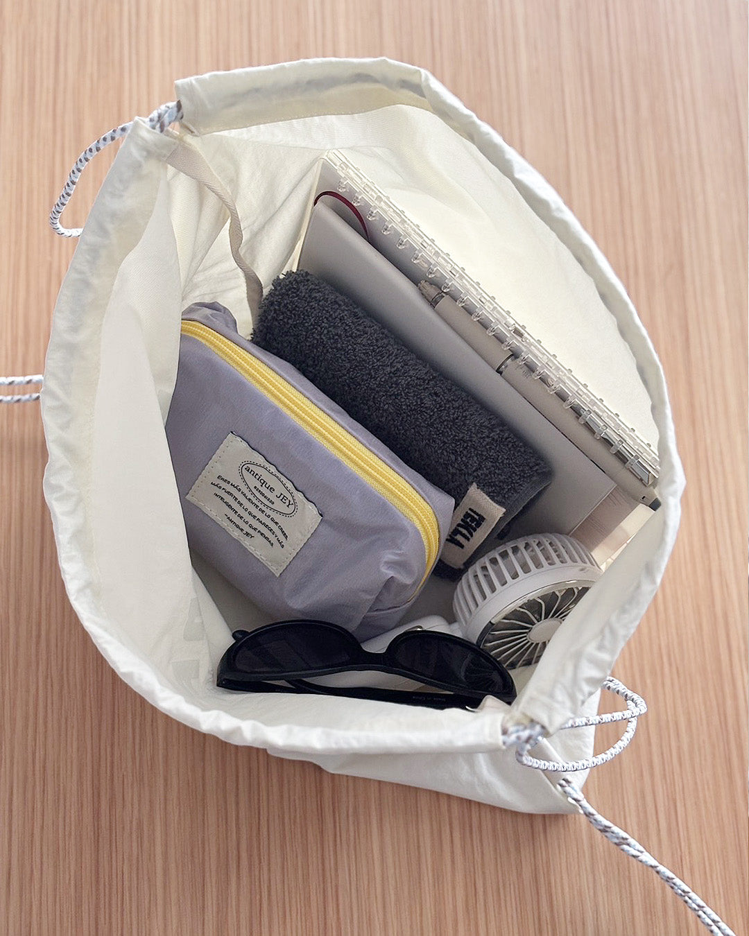 犬柄巾着ナップサック aj006