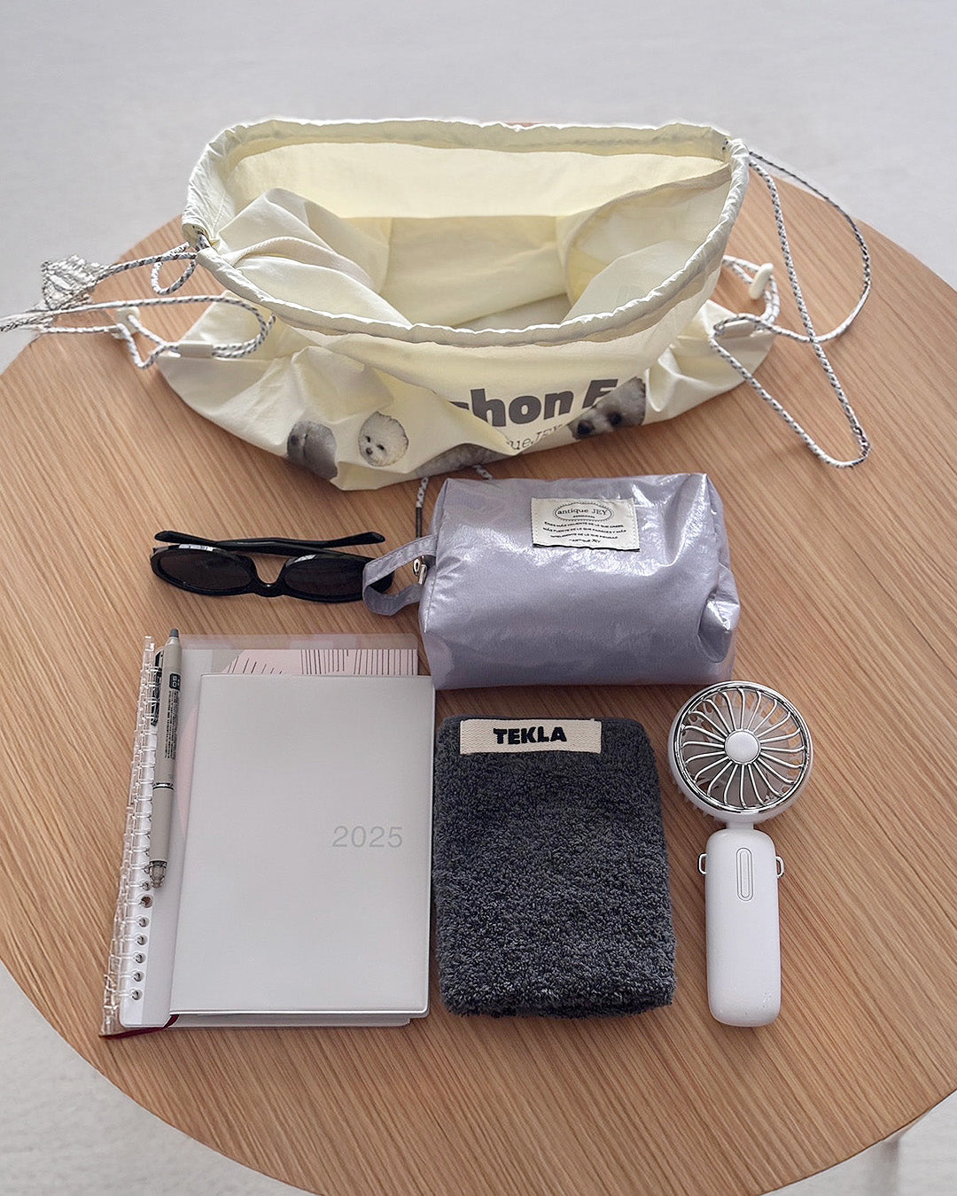 犬柄巾着ナップサック aj006