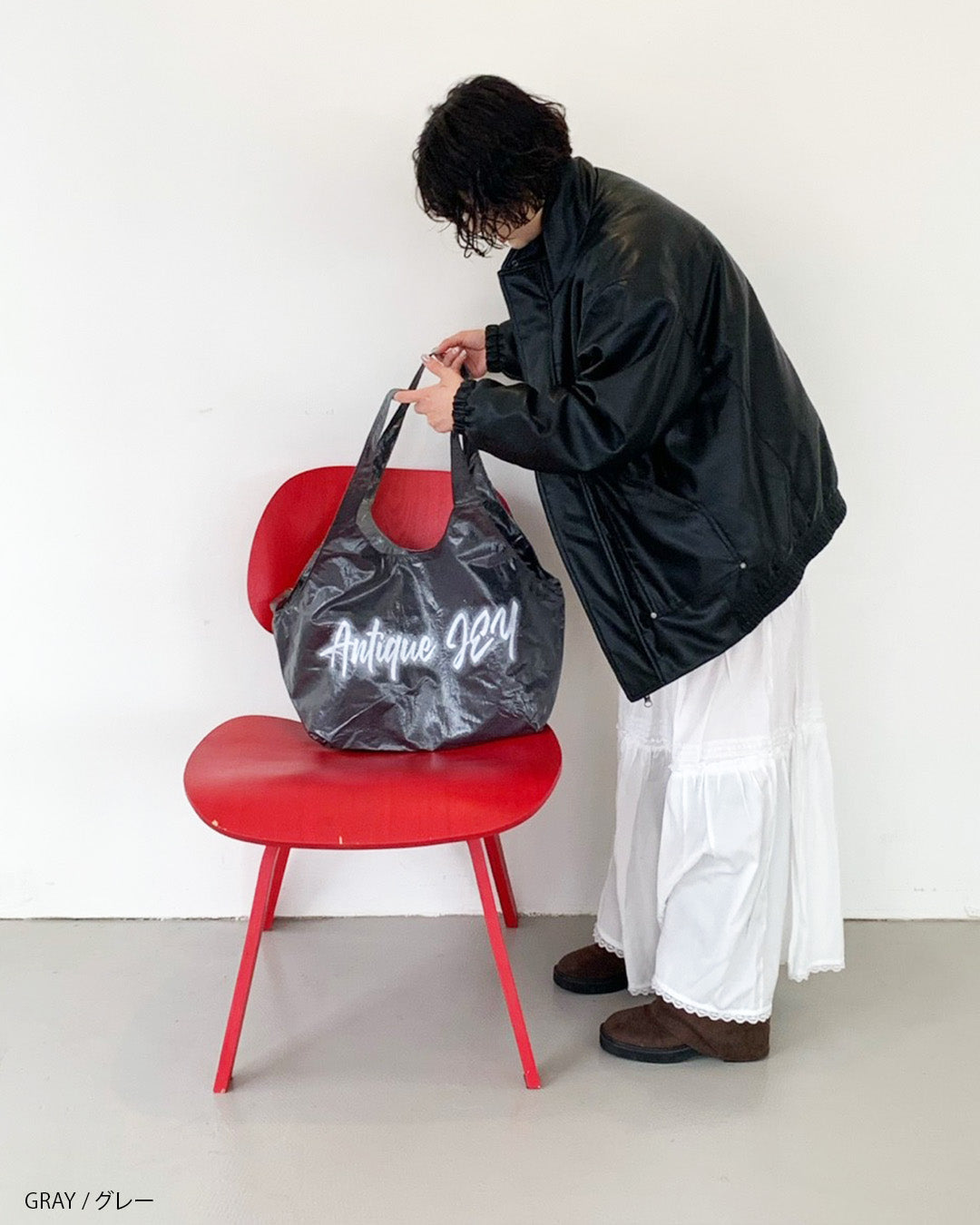 antique JEYロゴ入りビッグトート aj007