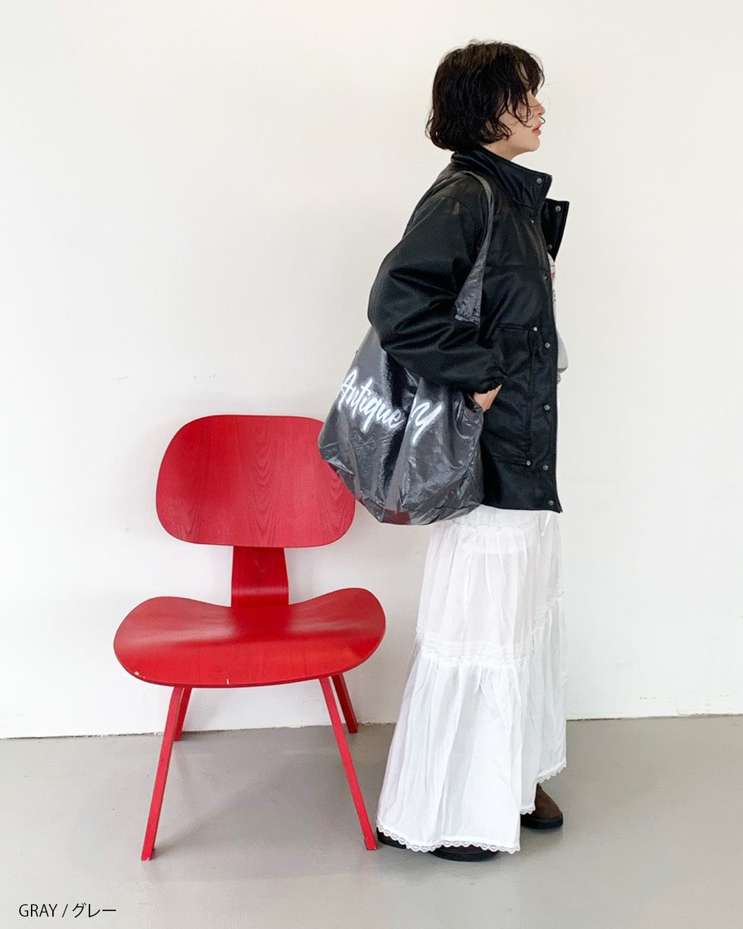 antique JEYロゴ入りビッグトート aj007