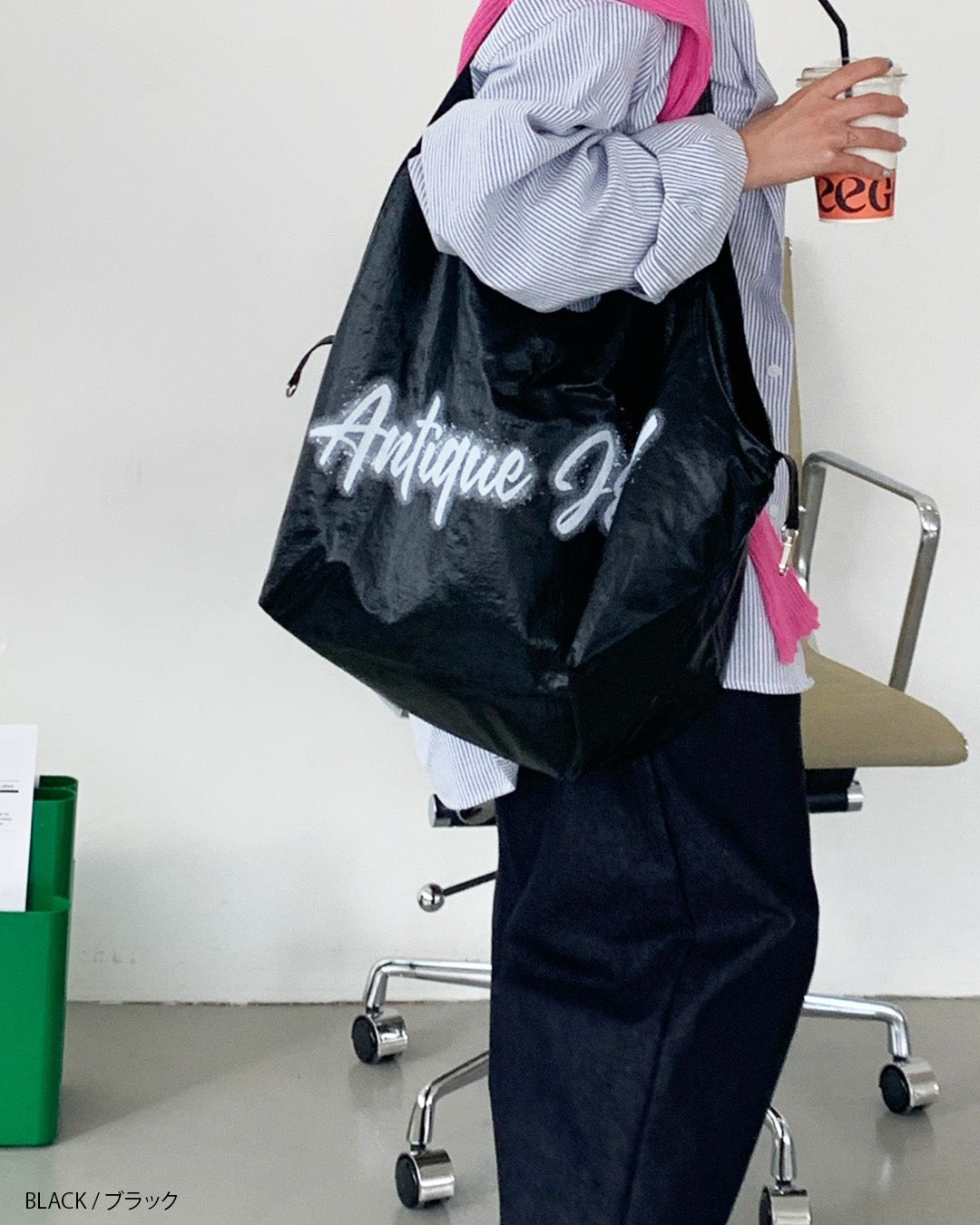 antique JEYロゴ入りビッグトート aj007