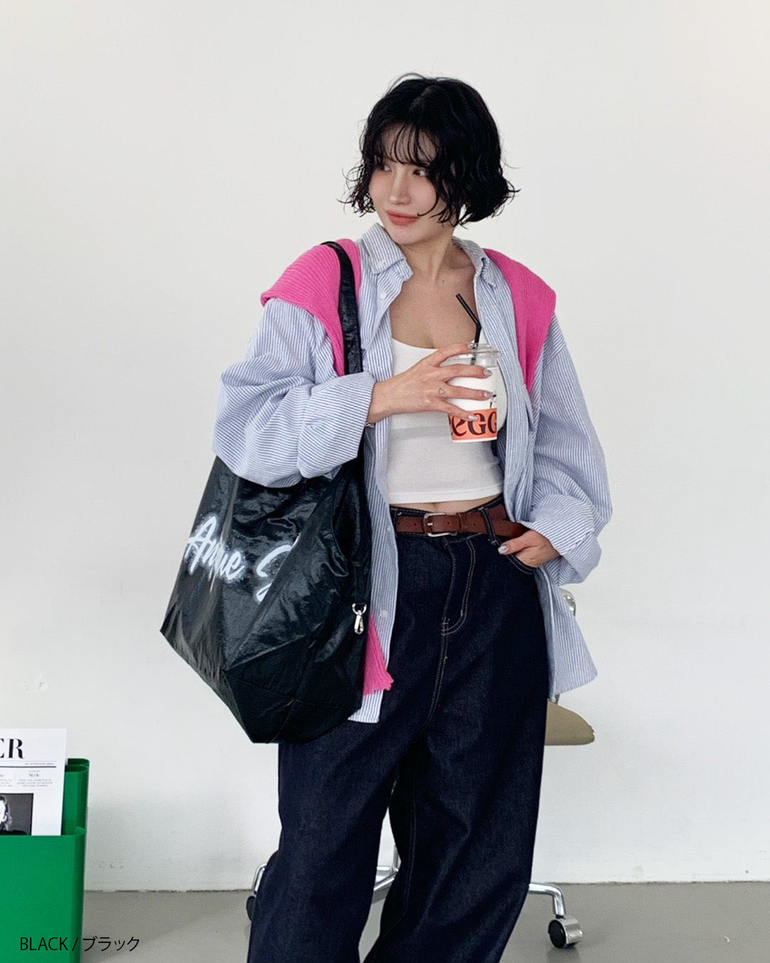 antique JEYロゴ入りビッグトート aj007