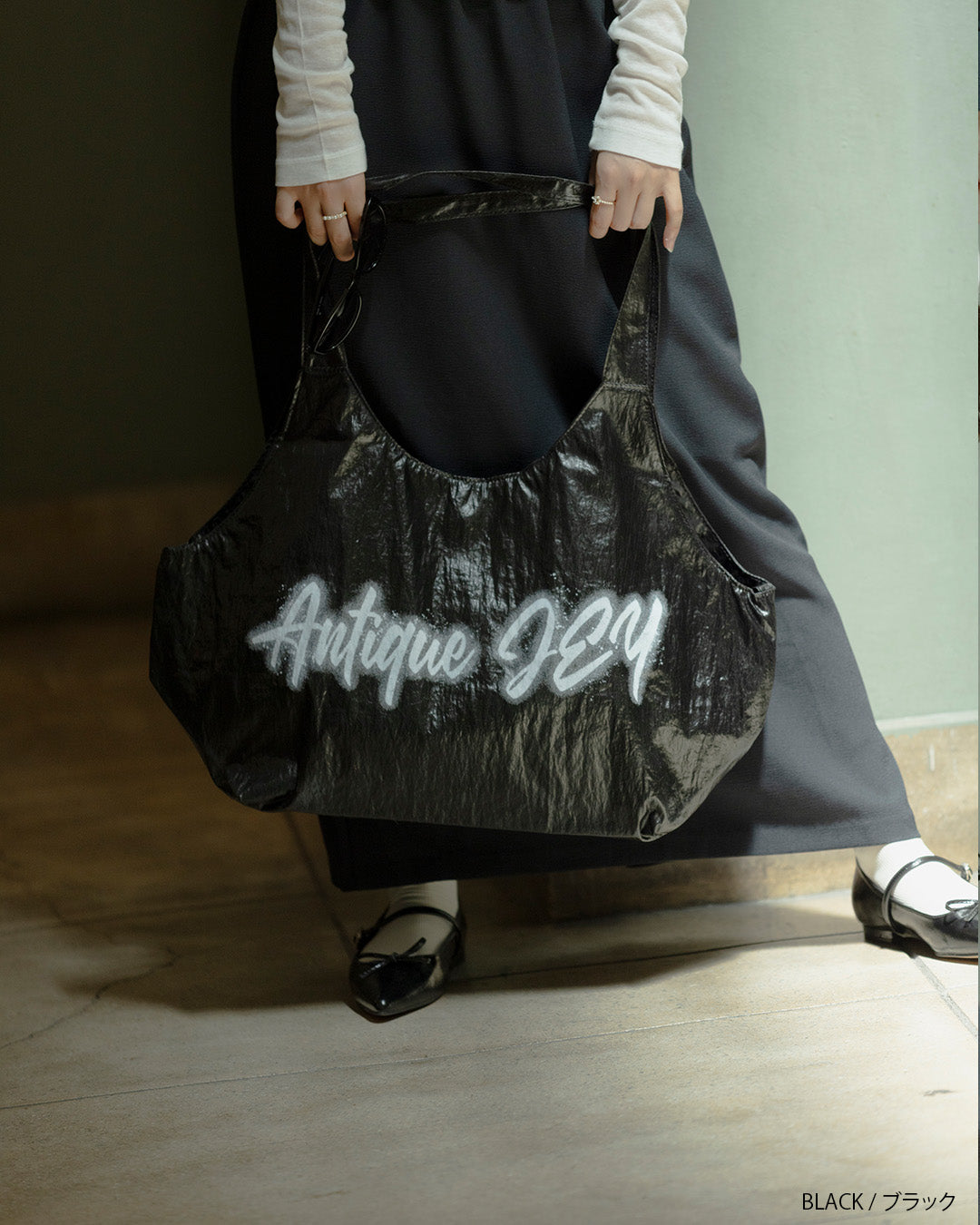 antique JEYロゴ入りビッグトート aj007