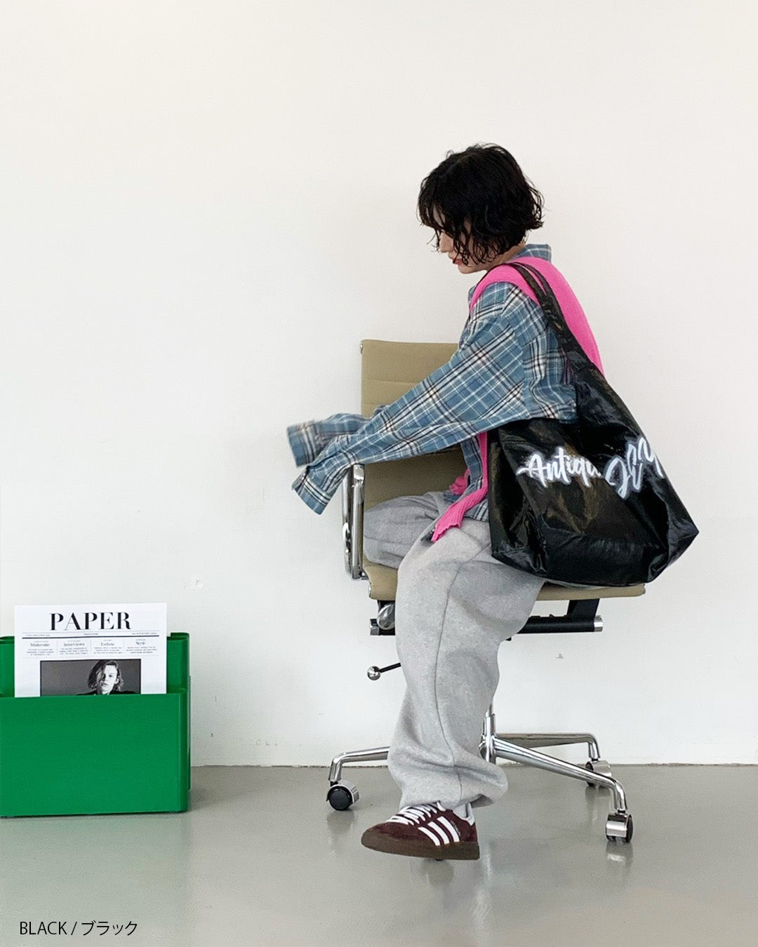 antique JEYロゴ入りビッグトート aj007