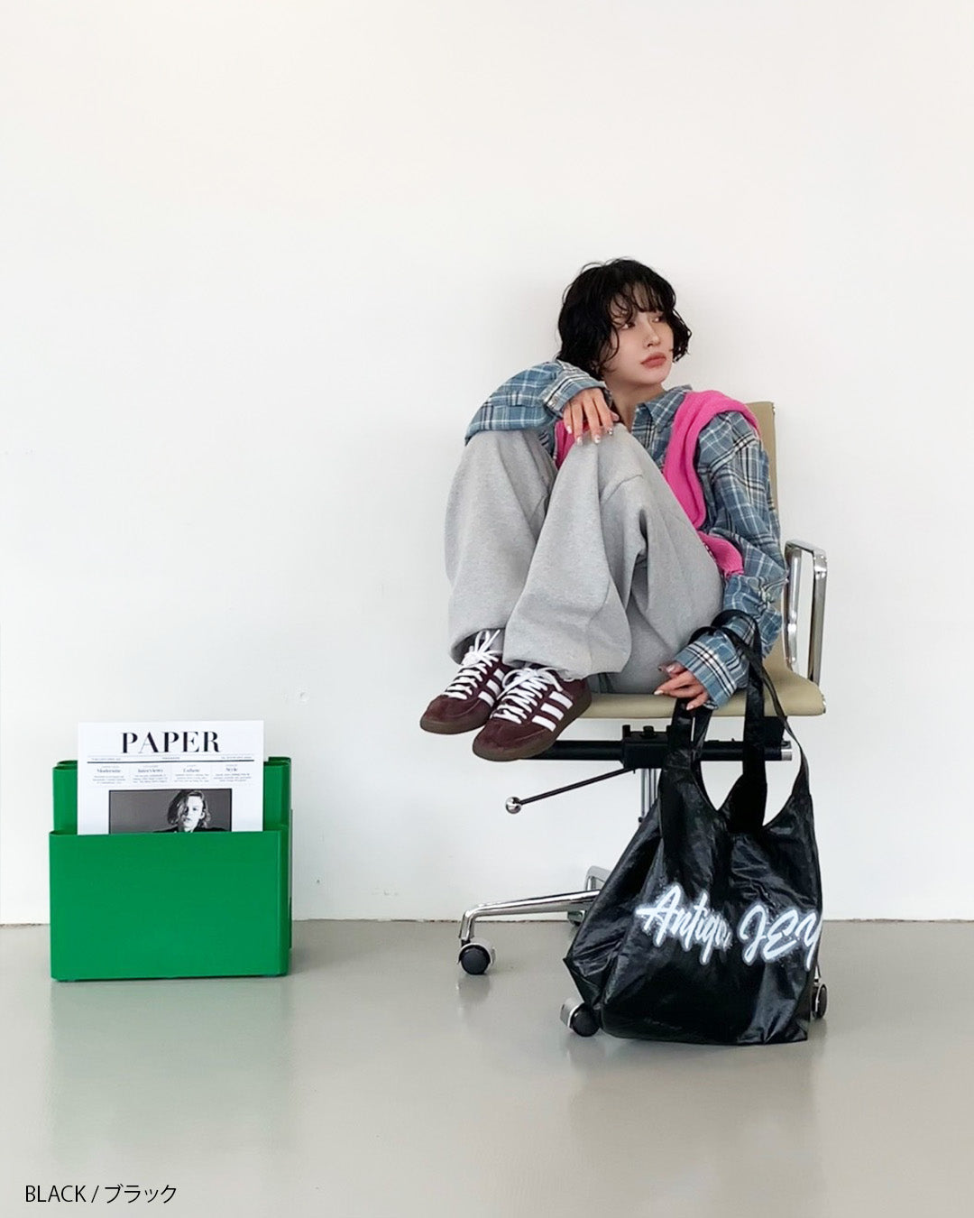 antique JEYロゴ入りビッグトート aj007