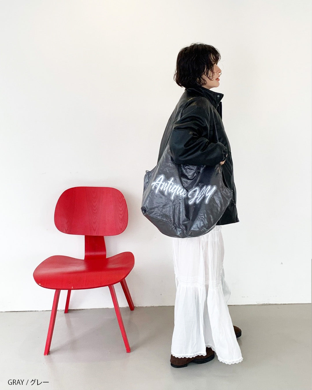 antique JEYロゴ入りビッグトート aj007