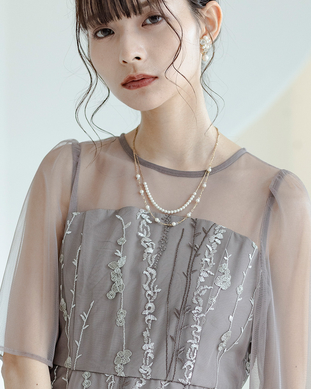 パール2連ネックレス as24838