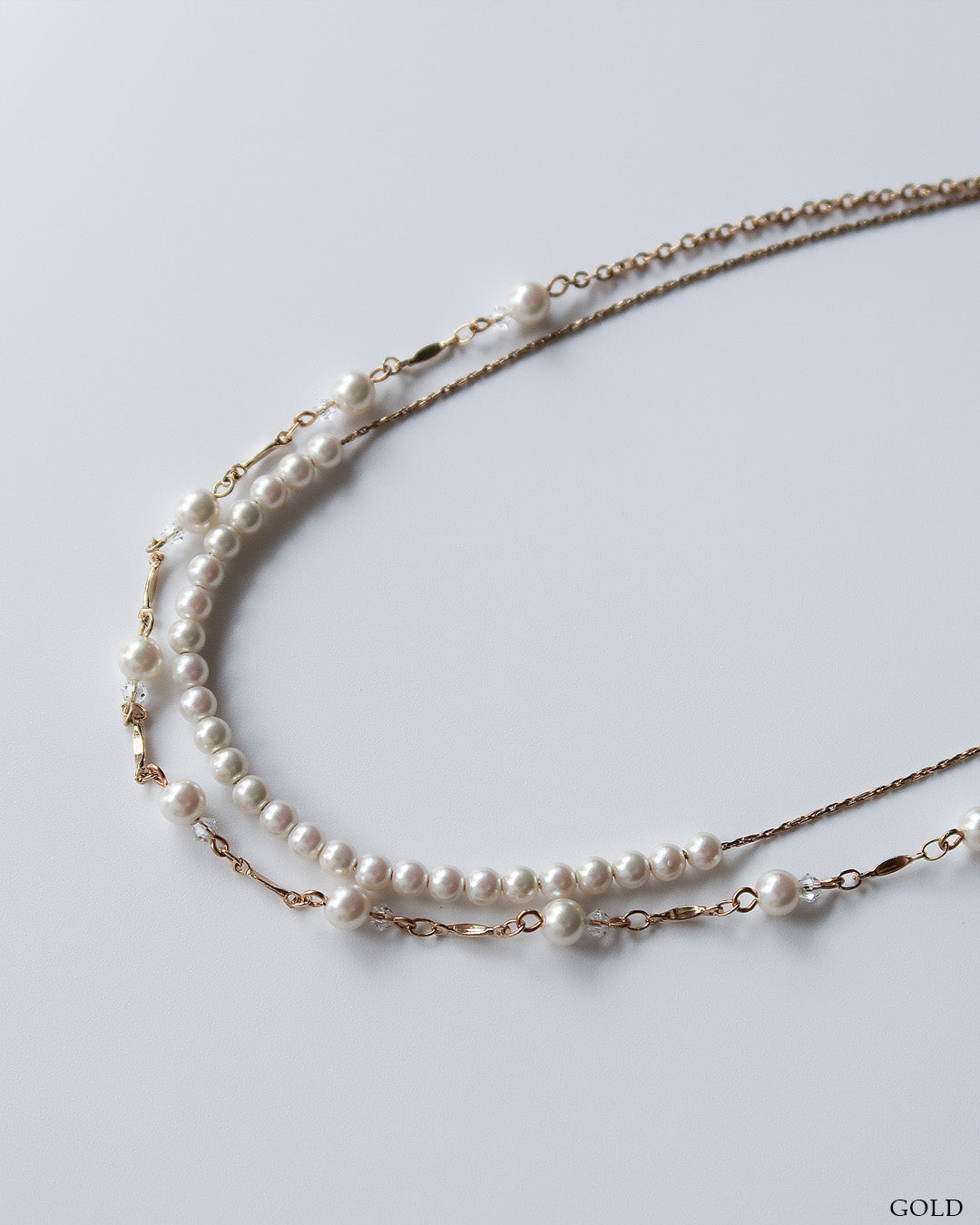 パール2連ネックレス as24838