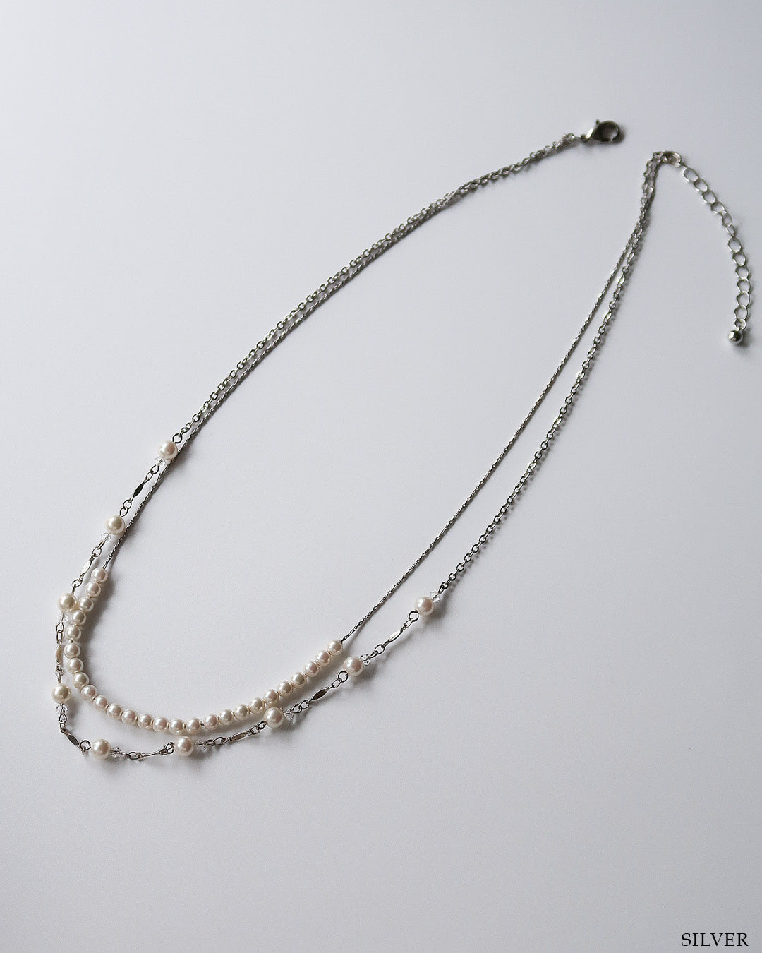 パール2連ネックレス as24838