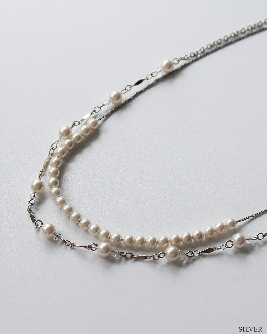 パール2連ネックレス as24838