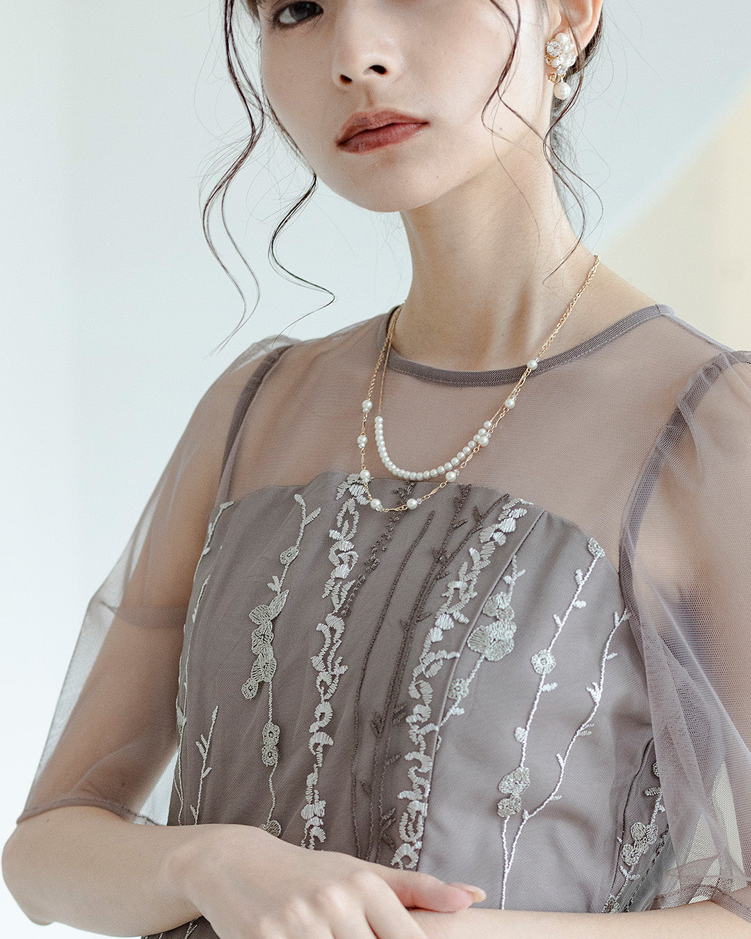 パール2連ネックレス as24838