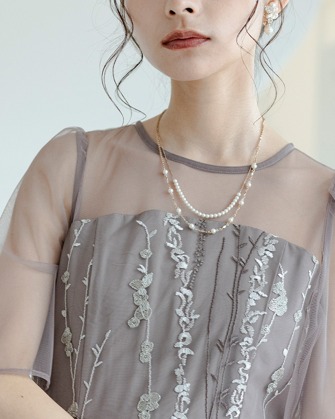 パール2連ネックレス as24838