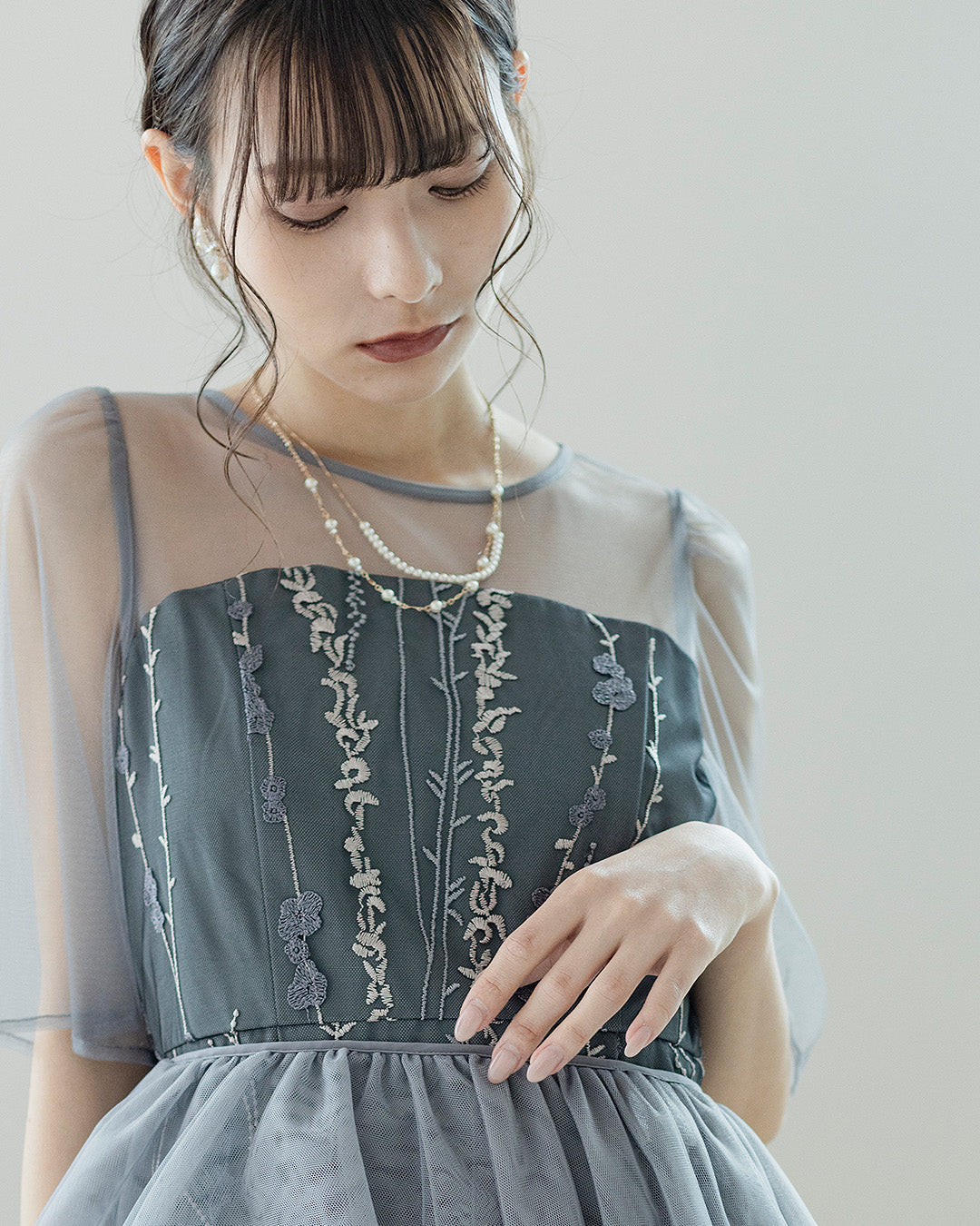 パール2連ネックレス as24838