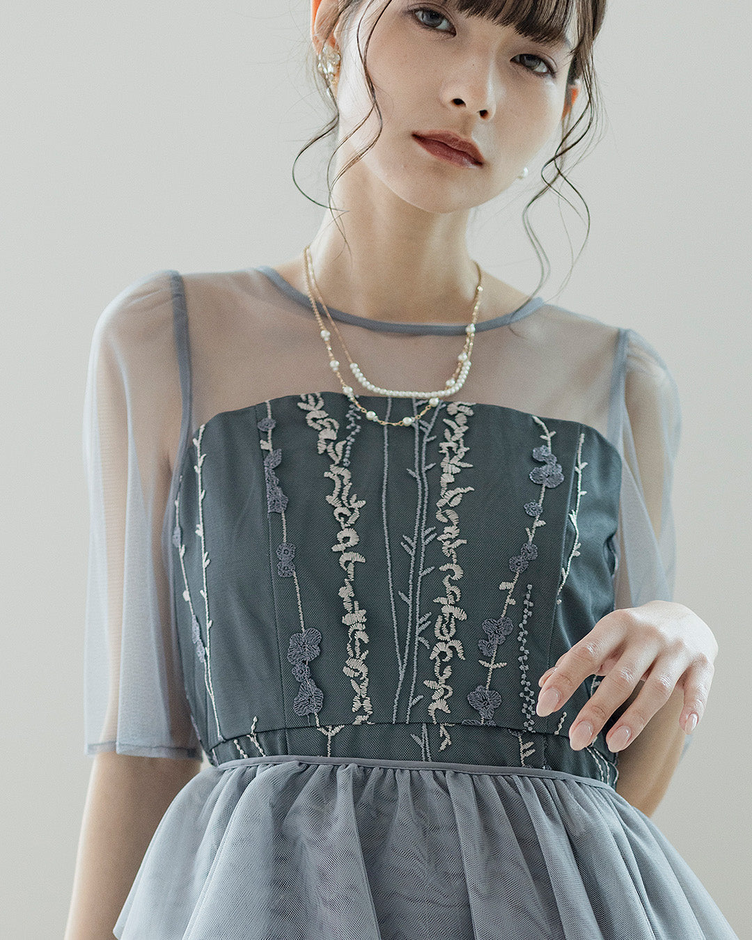 パール2連ネックレス as24838