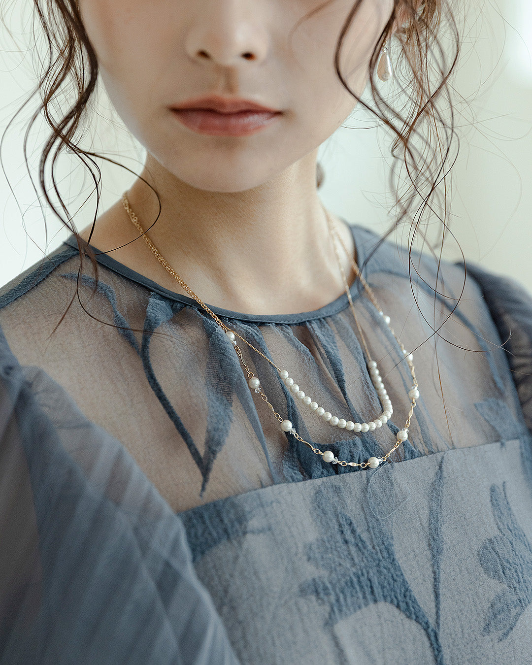 パール2連ネックレス as24838