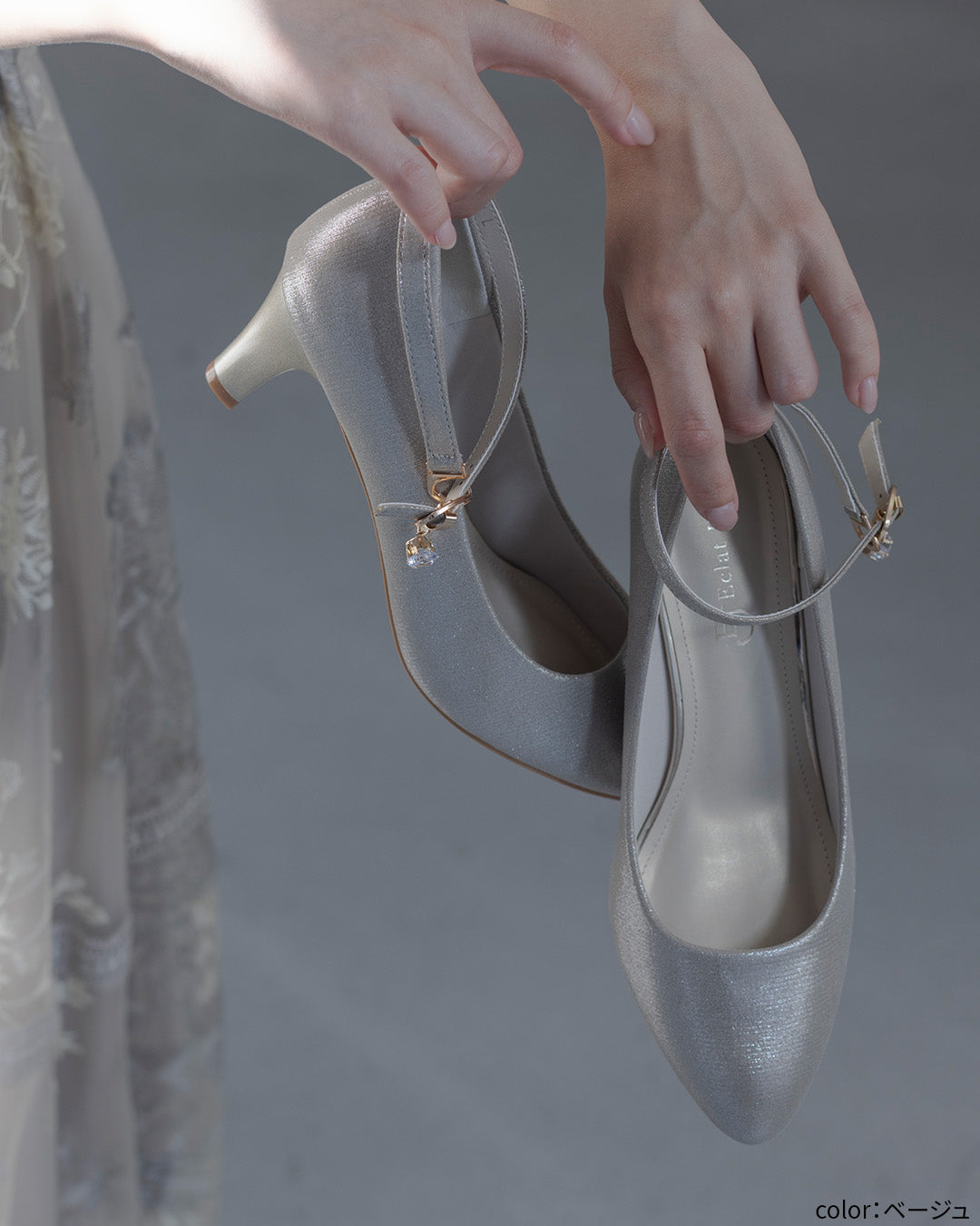 3wayアンクルストラップパンプス|太ヒール/低反発クッション co1111