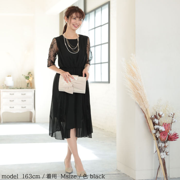 袖あり 二次会 パーティードレス ワンピース ランキング結婚式 韓国 ママコーデ 袖つき おしゃれ かわいい 人気 最新 楽ちん