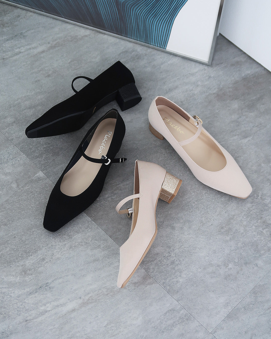 チャンキーヒールパンプス PL3501