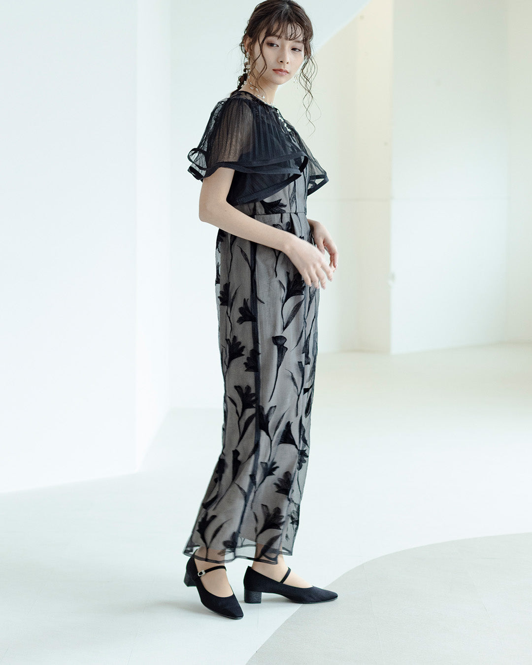 チャンキーヒールパンプス PL3501